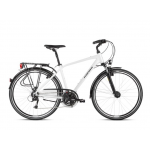 Trekingový bicykel 28" Kross Trans 4.0 M bielo-čierny hliníkový 19" 